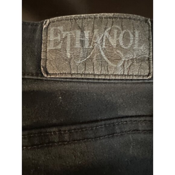 Ethanol Straight Leg Black Jeans Size 34x30 Denim Pants Cotton Blend 3% Stretch - Picture 8 of 9